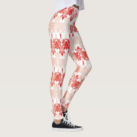 MAPLE MADE WITH TRIANGLES CANADA FLAG BY MASANSER レギンス (右)