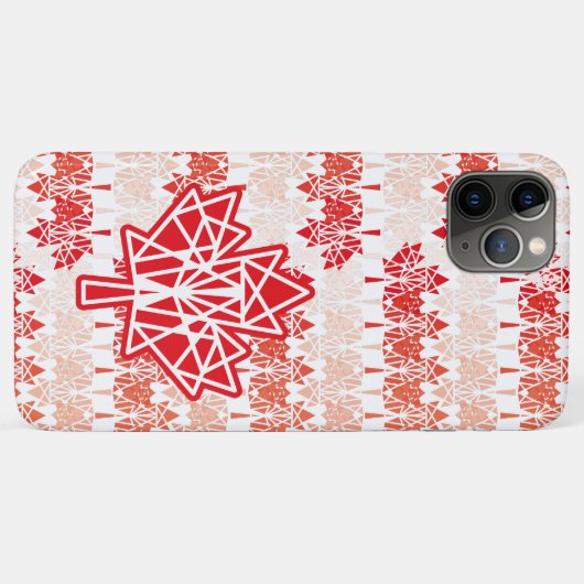 MAPLE MADE WITH TRIANGLES CANADA FLAG BY MASANSER Case-Mate iPhoneケース (裏面(横))
