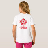 MAPLE MADE WITH TRIANGLES CANADA FLAG BY MASANSER Tシャツ (裏面フル)