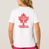 MAPLE MADE WITH TRIANGLES CANADA FLAG BY MASANSER Tシャツ (裏面)