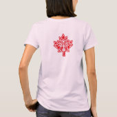 MAPLE MADE WITH TRIANGLES CANADA FLAG BY MASANSER Tシャツ (裏面)