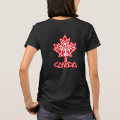 MAPLE MADE WITH TRIANGLES CANADA FLAG BY MASANSER Tシャツ (裏面)