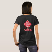 MAPLE MADE WITH TRIANGLES CANADA FLAG BY MASANSER Tシャツ (裏面フル)