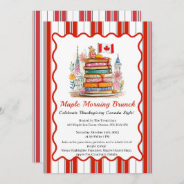 Maple Morning Brunch | 3D Dollhouse Pancake  招待状