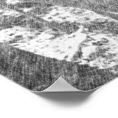 Maple Sap Bucket On Tree Black Pencil Art ポスター (角)