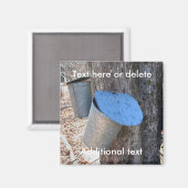 Maple Syrup Sap Buckets Nature Personalized マグネット (正面/裏面)