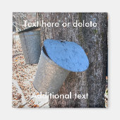 Maple Syrup Sap Buckets Nature Personalized マグネット (正面)