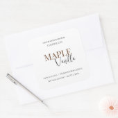 Maple Vanilla | Elegant Fall Soy Candle Label スクエアシール (封筒)