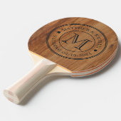 Maple Wood Wedding Monogram 卓球ラケット (正面アングル)