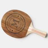Maple Wood Wedding Monogram 卓球ラケット (横)