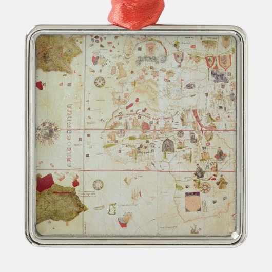 Mappa Mundi 1502年 メタルオーナメント (正面)