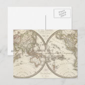 Mappemonde – ワールドマップ ポストカード (正面/裏面)