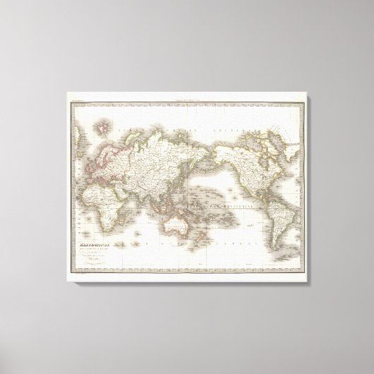 Mappemonde – 地球の地図 キャンバスプリント (正面)
