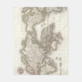 Mappemonde -地球の地図 フリースブランケット (正面)