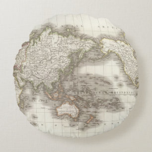 Mappemonde -地球の地図 ラウンドクッション