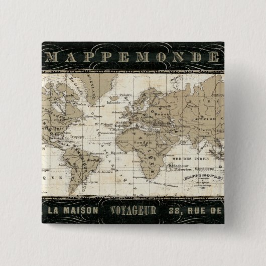 Mappemonde 缶バッジ (正面)