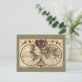Mappemonde a l'usage du roy (ワールドマップ1720) ポストカード (スタンド正面)