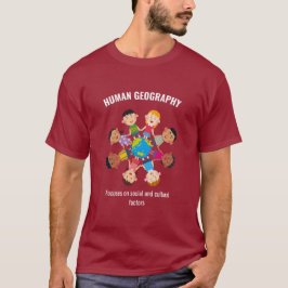 Mapping Humanity: Maroon Edition Tee Tシャツ