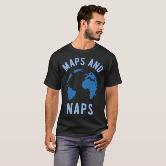 Maps and Naps Geographyeacher Tシャツ (正面フル)
