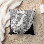 Maputo Mozambique City Map クッション (ブランケット)