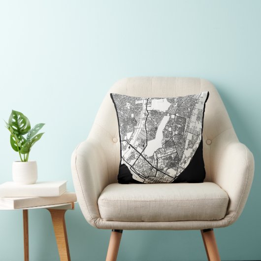 Maputo Mozambique City Map クッション (椅子)