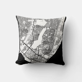 Maputo Mozambique City Map クッション