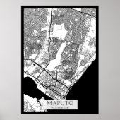 Maputo Mozambique City Map ポスター (正面)