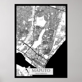 Maputo Mozambique City Map ポスター