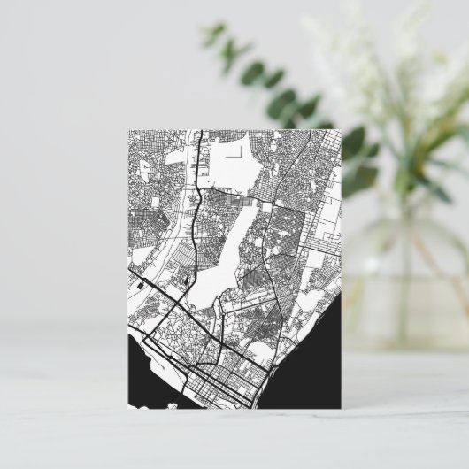 Maputo Mozambique City Map ポストカード (スタンド正面)