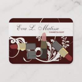 Maquillageの化粧品の口紅のトリオのメーキャップアーティスト 名刺