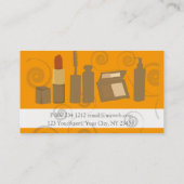 Maquillageの口紅MUAの化粧品のメーキャップアーティスト 名刺 (裏面)