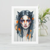 maquillage chat halloween 招待状 (スタンド正面)