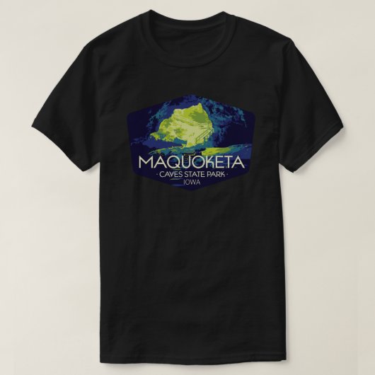Maquoketa Caves State Park Sticker.png Tシャツ (デザイン正面)