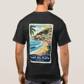 Mar del Plata Argentina Poster Tシャツ (裏面)