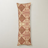 Mara Trumpe Luxurious Extra-Long Golden Red Ornate ボディピロー (裏面 (縦))