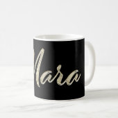 Mara white gold Handwriting Tasse Kaffeetasse コーヒーマグカップ (正面右)