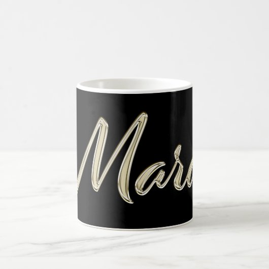 Mara white gold Handwriting Tasse Kaffeetasse コーヒーマグカップ (中央)