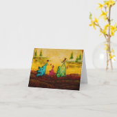 Marabeth Quin著アートワークとの空白のなnotecard カード (黄色い花)