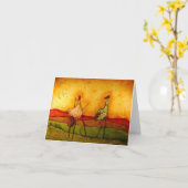 Marabeth Quin著アートワークとの空白のなnotecard カード (黄色い花)