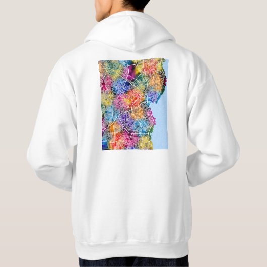 Maracaibo Venezuela City Map パーカ (裏面)