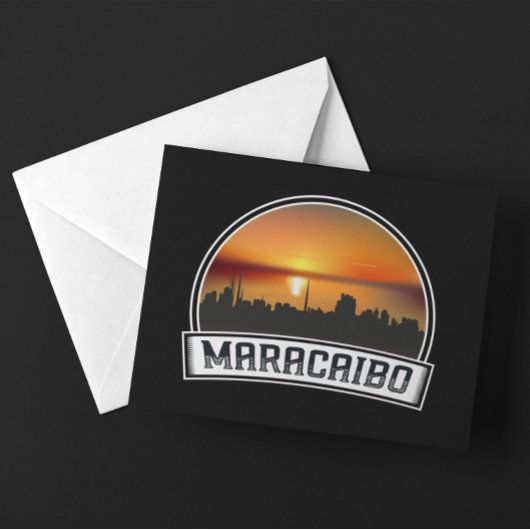 Maracaibo Venezuela Skyline Sunset Vintage Travel ポストカード