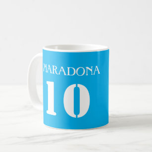 MARADONA 10 /ナポリジャージー印刷オートグラフマグ コーヒーマグカップ