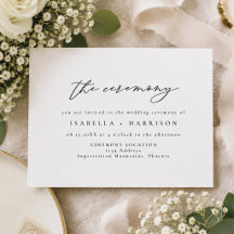 MARAH エレガントでミニマリストな結婚式典内カード