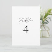 MARAH Modern Elegant Minimal Table Number Card 招待状 (スタンド正面)