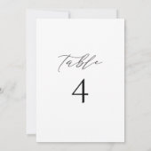 MARAH Modern Elegant Minimal Table Number Card 招待状 (裏面)