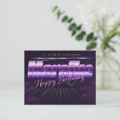 Maraike Name Vorname lila Postkarte Geburtstag ポストカード (スタンド正面)