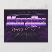 Maraike Name Vorname lila Postkarte Geburtstag ポストカード (正面)