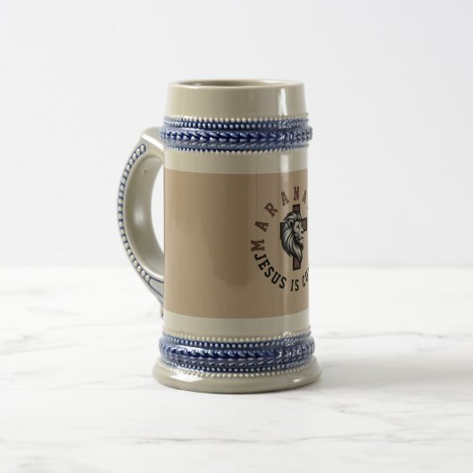 Maranatha Jesus is coming  ビールジョッキ (正面左)