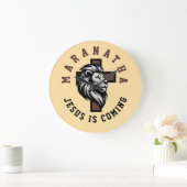 Maranatha Jesus is coming ラージ壁時計 (ホーム)