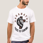 Maranatha Jesus is coming Men's Basic T-Shirt Tシャツ (正面)